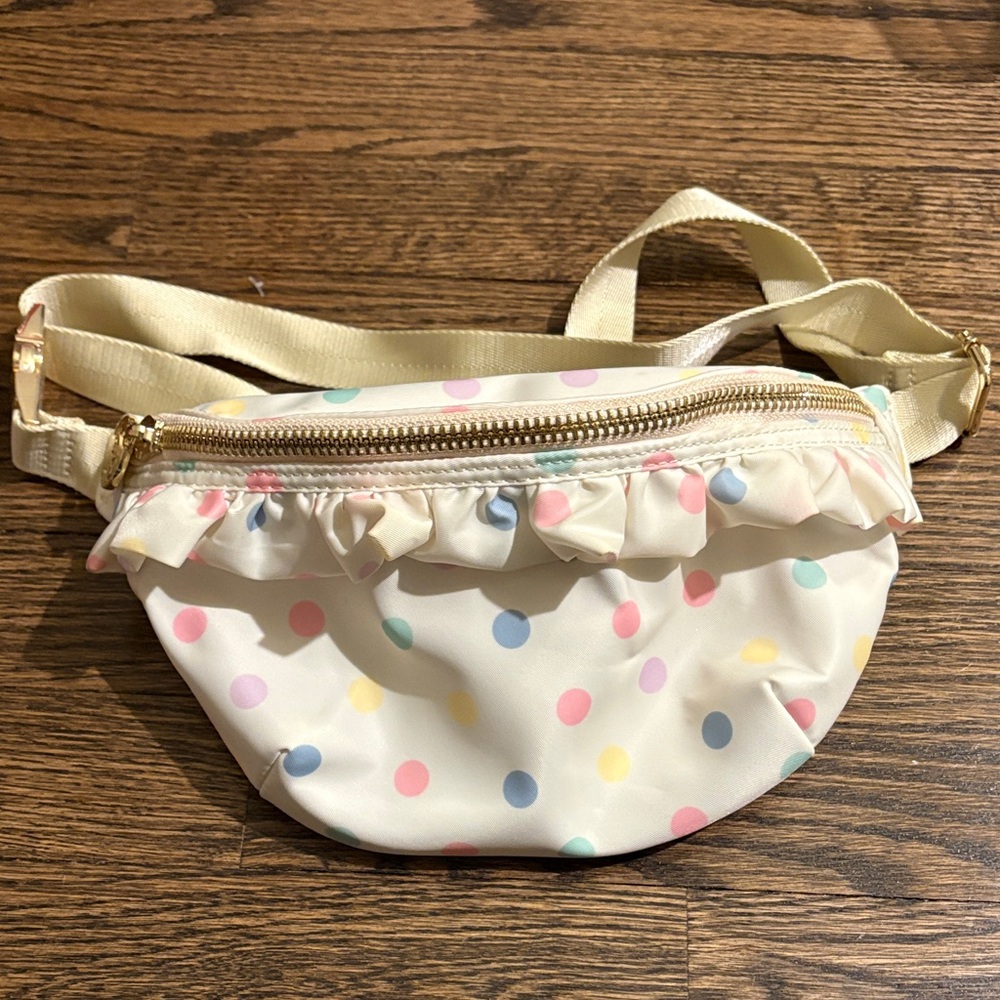 Stoney Clover Ruffle Pastel Polka Dot Fanny Pack
